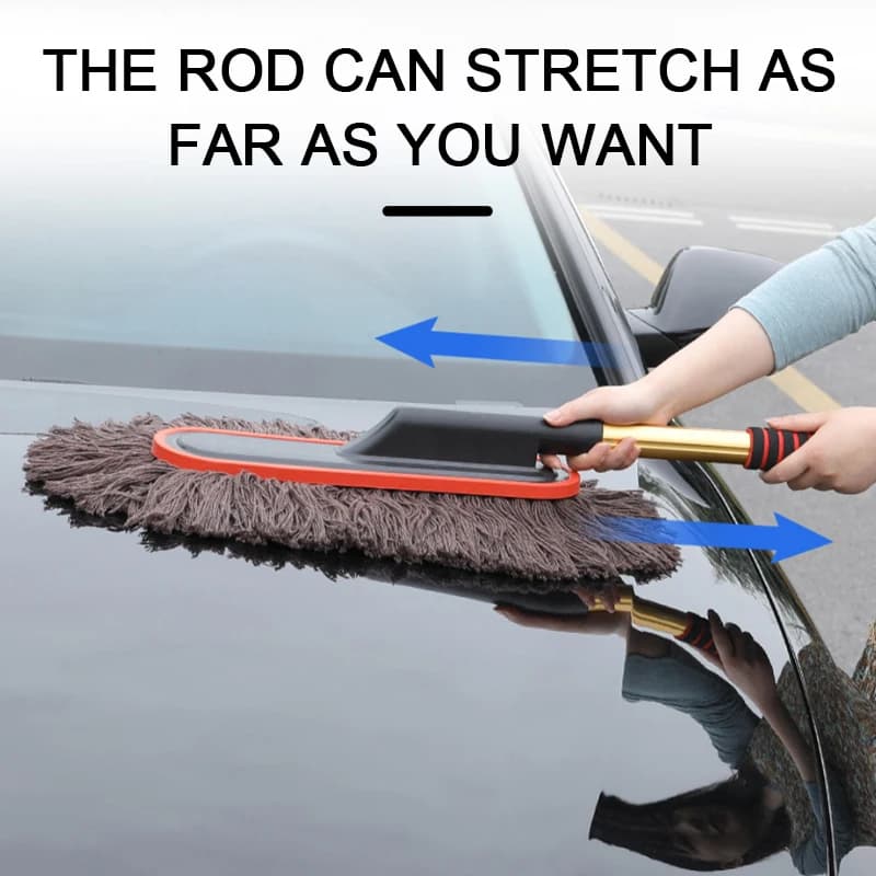 SEAMETAL – combinaison de plumeau de voiture en microfibre, télescopique réglable, nettoyage de la v