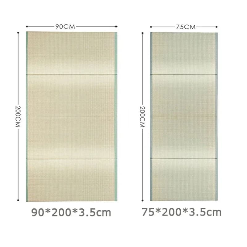 Matelas Tatami pliable japonais-tapis en herbe naturelle et palmier de coco pour dormir, yoga et déc