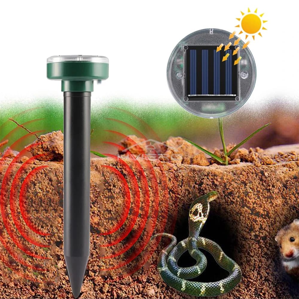 1/2/4/8 solaire alimenté Ultra sonique taupe antiparasitaire rongeur répulsif cour lampe extérieure 