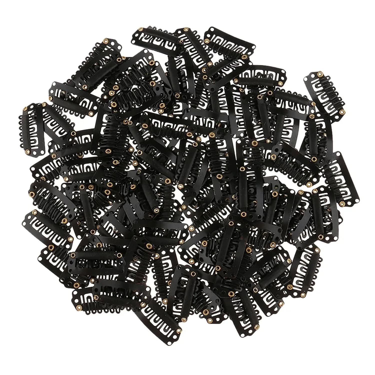 50 pinces à cheveux noires et marron de 2,3 cm à 3,2 cm pour extensions de cheveux, trames de perruq