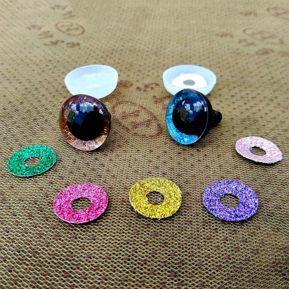 Yeux de sécurité en plastique 3D, 20 pièces, pour jouets au Crochet, poupées en peluche Amigurumi à 