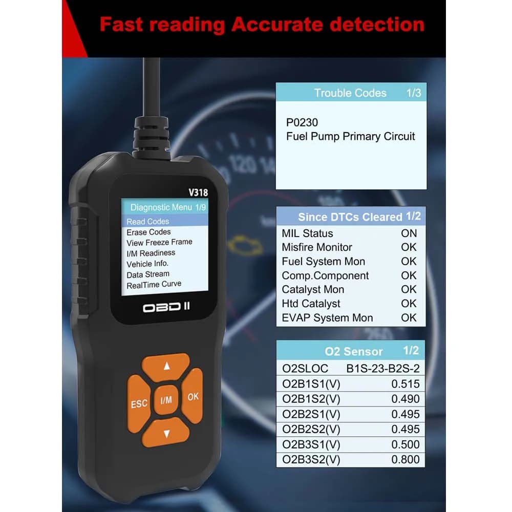 Outils de diagnostic de voiture OBD2 complets, lecteur de code automobile professionnel, EAU multili