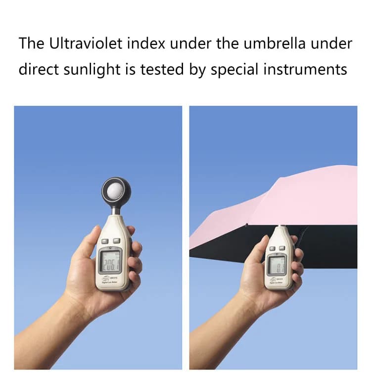 Mini parasol d'extérieur, Protection UV, ultraléger, pliable, cinq plis