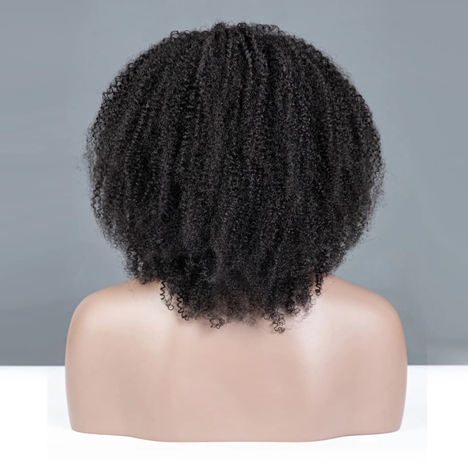Tuneful court naturel crépus bouclés 3 en 1 demi-perruques cheveux humains pour les femmes (peut êtr