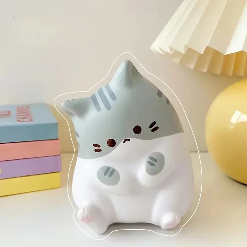 Jouets à presser en forme de chat de dessin animé pour enfants et adultes, 1 pièce, balles à rebond 