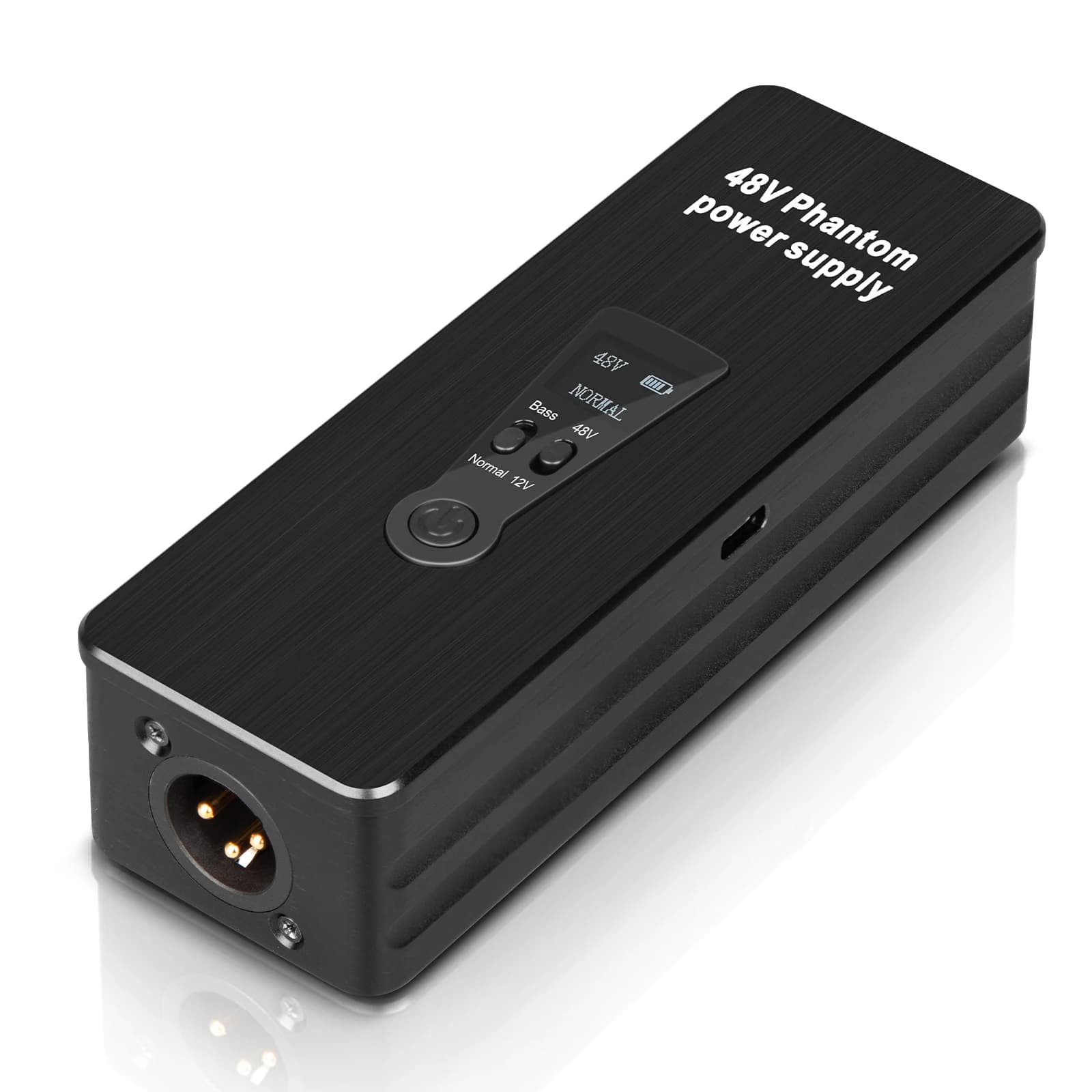 Alimentation fantôme 48V/12V, interrupteur Depusheng, Rechargeable, Portable pour microphones à cond