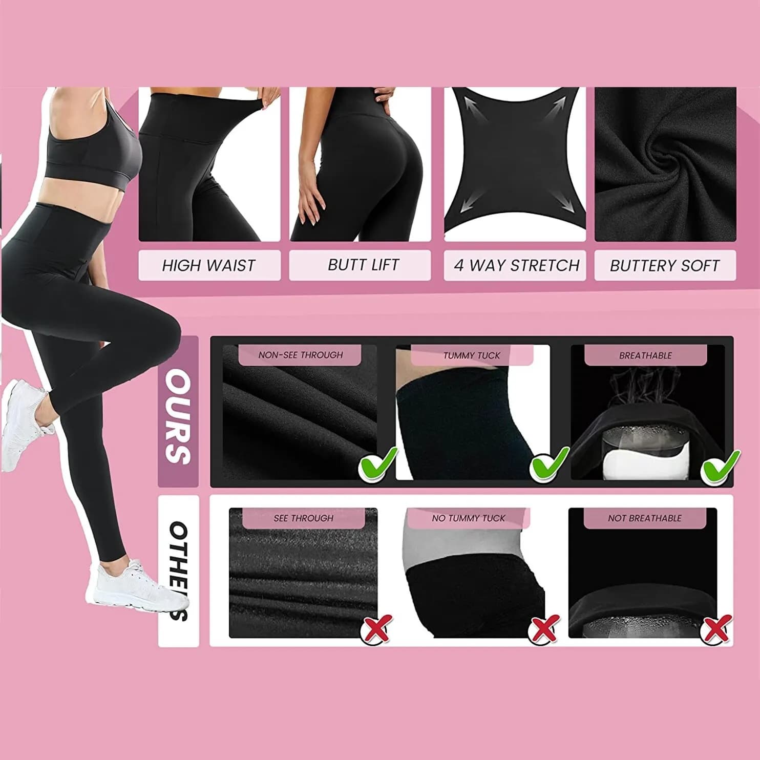 Femmes Sport Leggings Fitness Running Taille Haute Nu Sentiment Push Up Pantalon De Yoga Gym Fille C