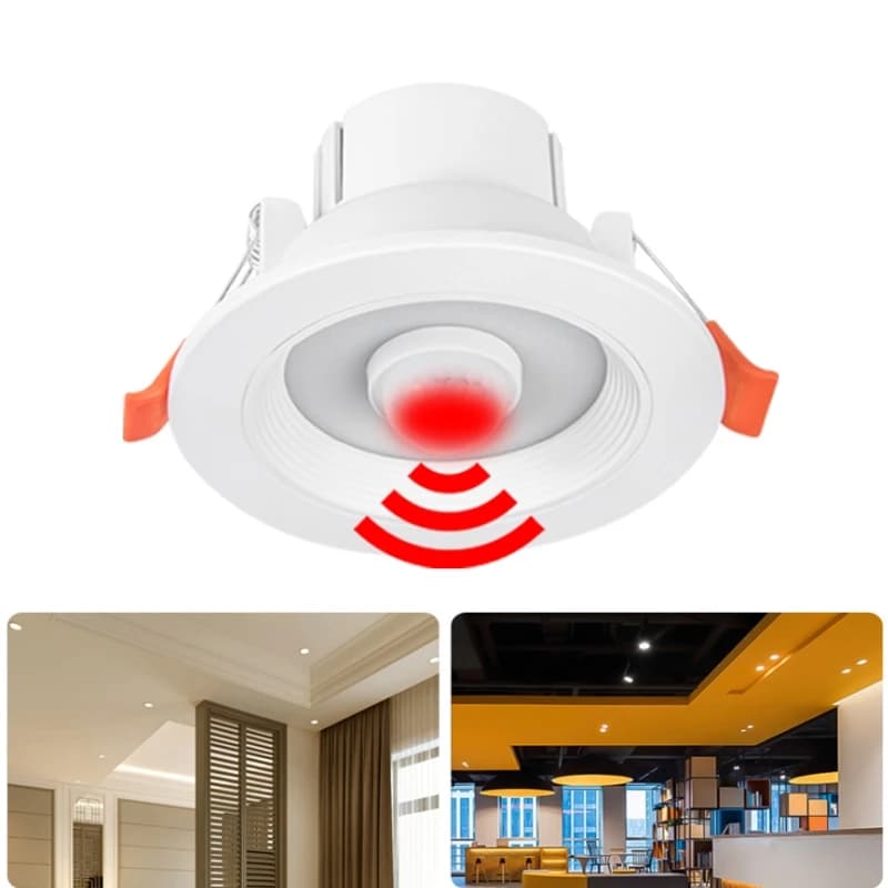 LED Downlight PIR Capteur de Mouvement AC85-265V Encastré Led Spots 5W/10/15W / 20W Pour Salon Coulo