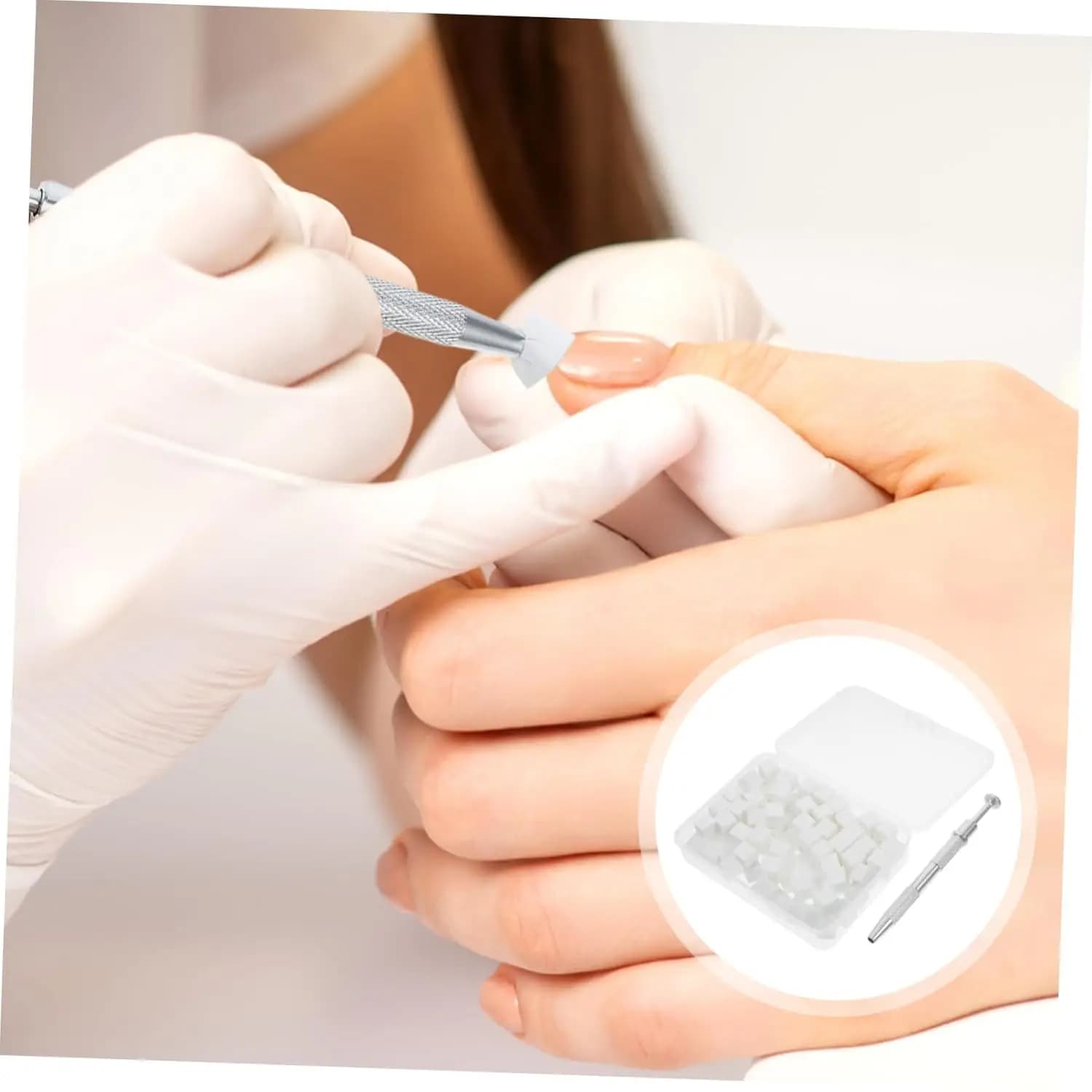Ensemble d'éponges pour Nail Art, 100 pièces, avec stylo à saisir, pour bricolage, vernis Gel, bross