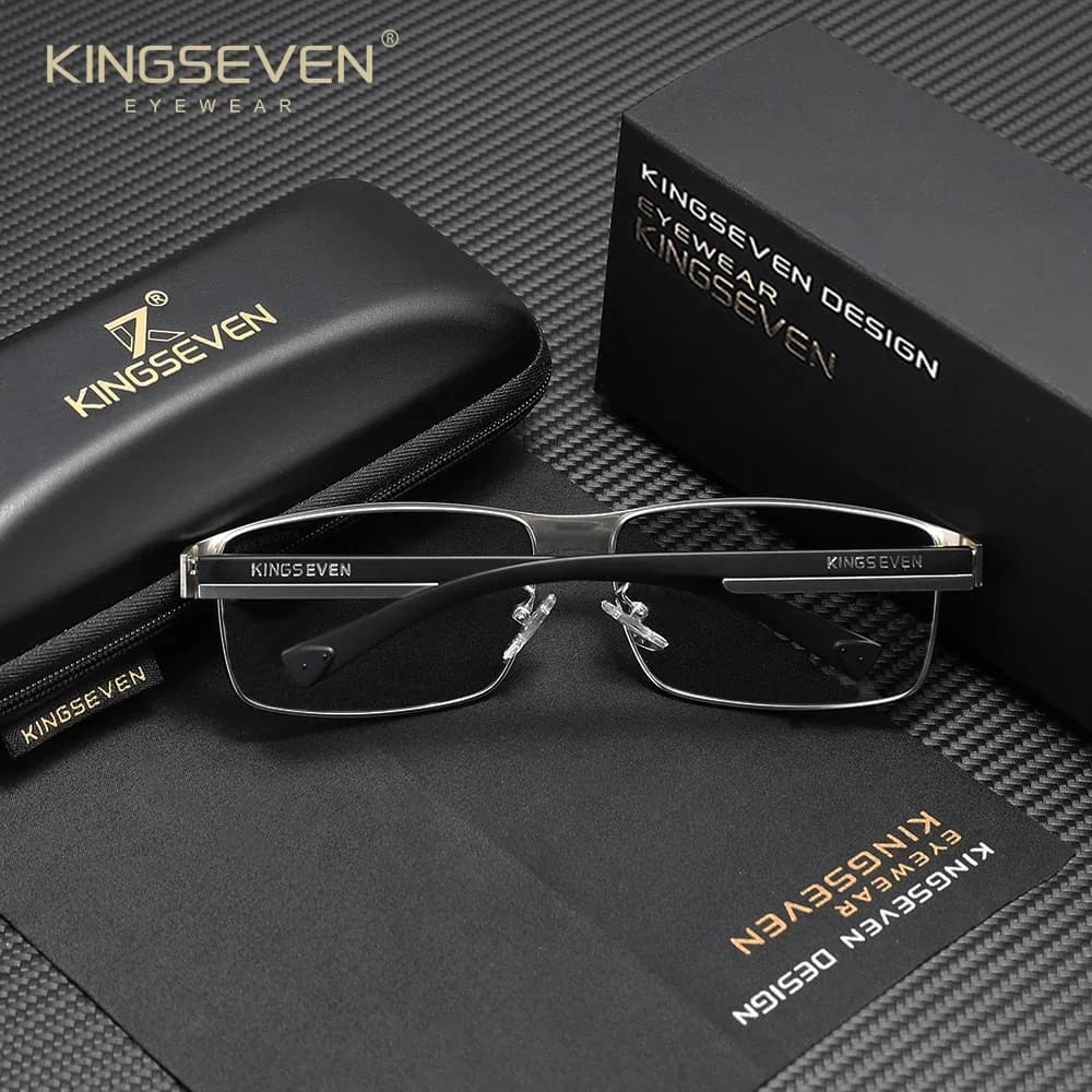 KINGSEVEN Lunettes de soleil polarisées rectangulaires UV400 pour hommes, lunettes de cyclisme, lune
