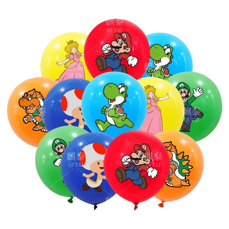 Ensemble de ballons de la série Super Mario, figurines d'action Mario Bros Luigi Yoshi, ballons en f