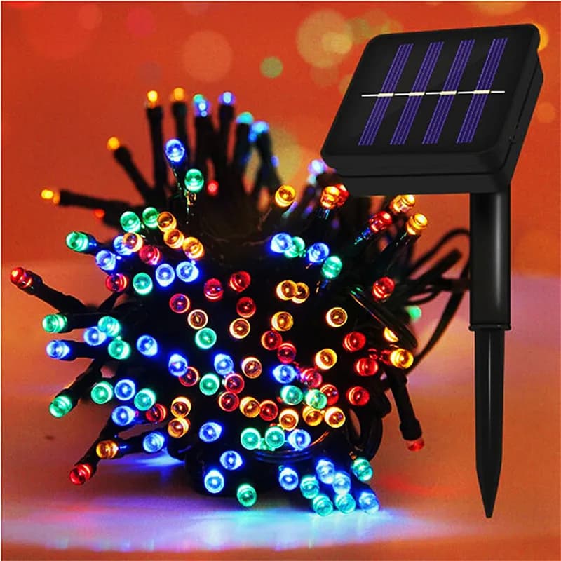 Guirlande solaire féerique LED étanche pour l'extérieur, 5M/12M/22M, lampadaire, feston, fête de noë