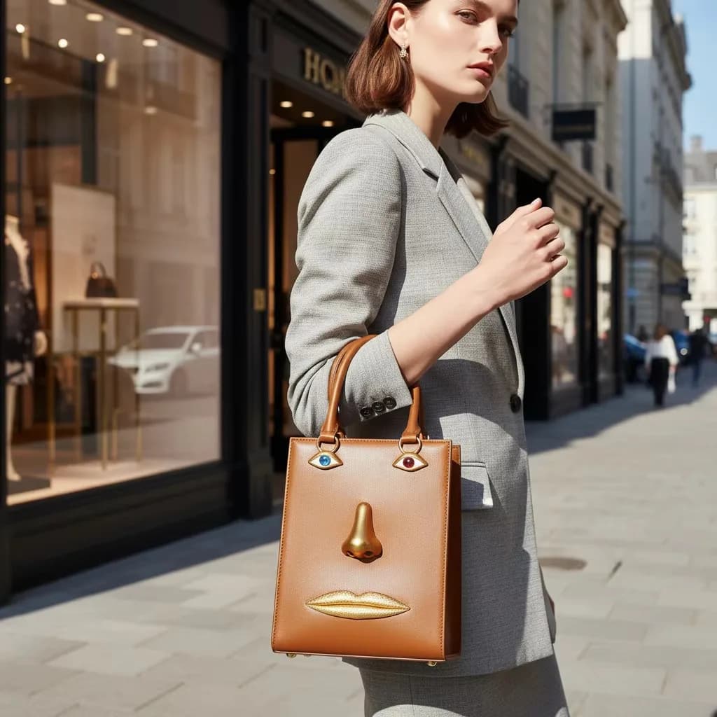 Sac à main tendance pour femmes, portrait personnalisé, sac bandoulière rétro