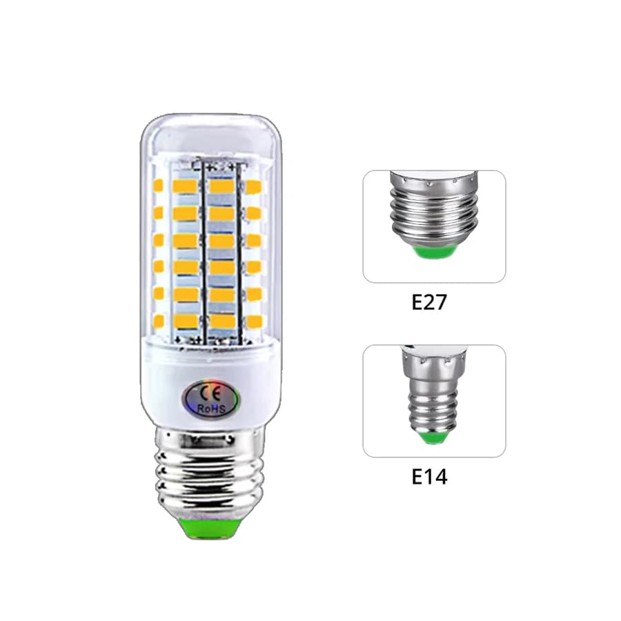 Ampoules de maïs LED pour la décoration de la maison, lampe LED E14, SMD 5730, 220V, 24, 36, 56, 72