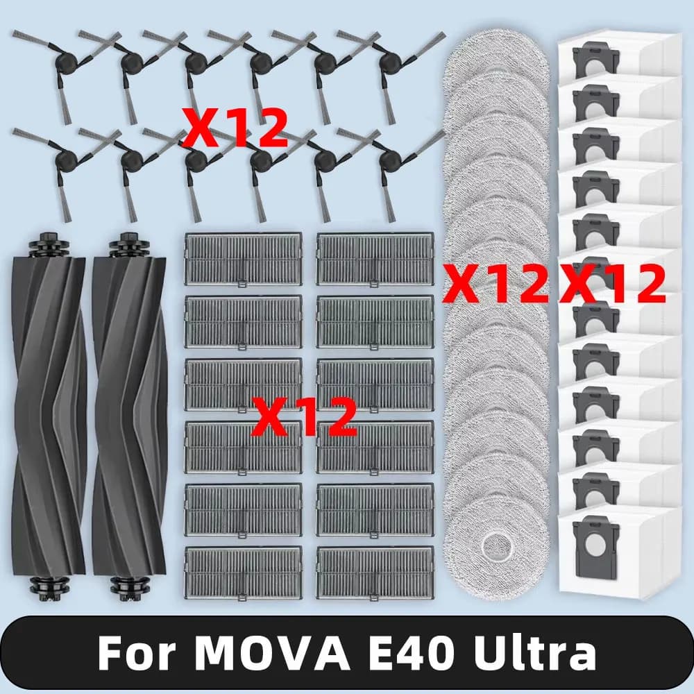Pièces de rechange compatibles pour ( MOVA E40 Ultra ), accessoires, brosse latérale principale, fil
