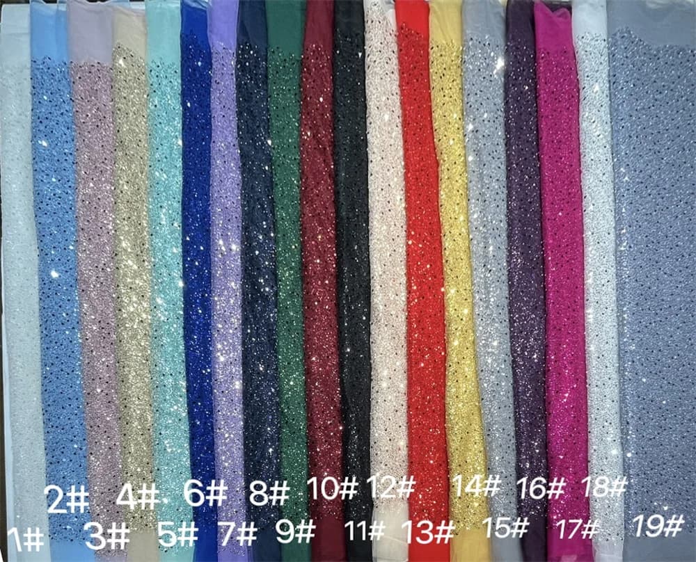 Tissu de dentelle française de luxe en maille avec perles 2026, dentelle africaine nigériane de haut