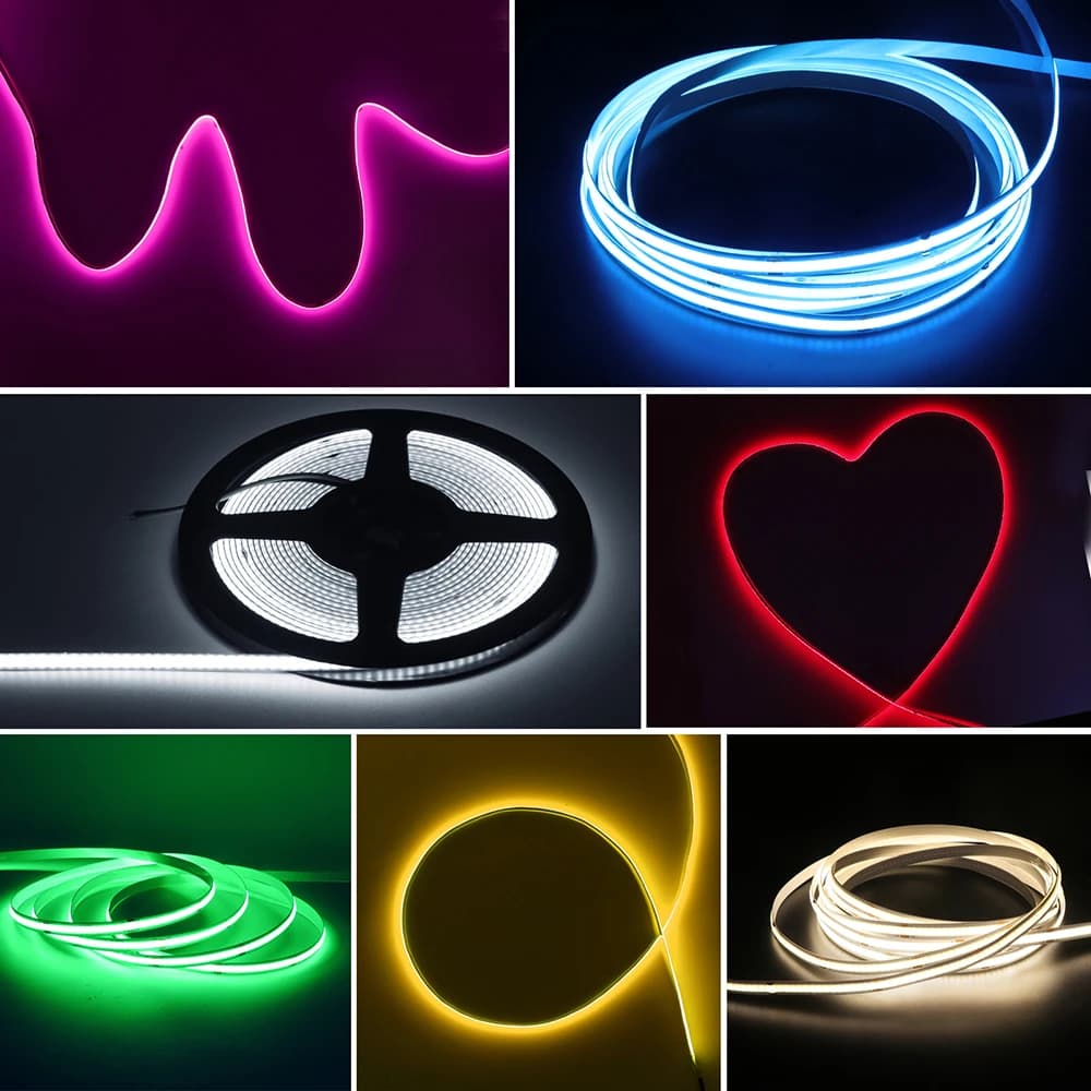 Bande lumineuse LED COB 5mm, 5V, USB, éclairage linéaire haute densité, 320Led/m, Flexible, variable