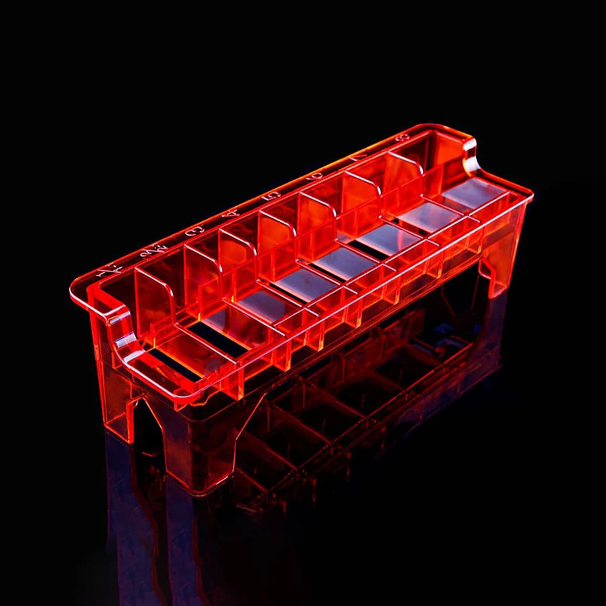 Une boîte de rangement électrique pour tondeuse à cheveux à 8 grilles, stockage de tondeuse à cheveu