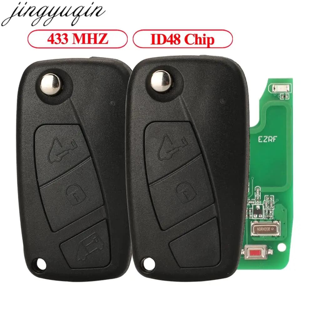 Jingyuqin 433MHZ ID48 2/3 boutons télécommande voiture clé alarme pour Fiat Ducato Iveco Peugeot Box