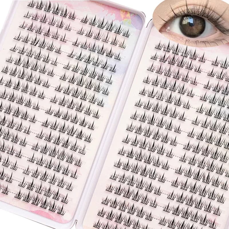 Grappe de cils d'extension de faux cils de grande capacité 384 pièces pour la beauté