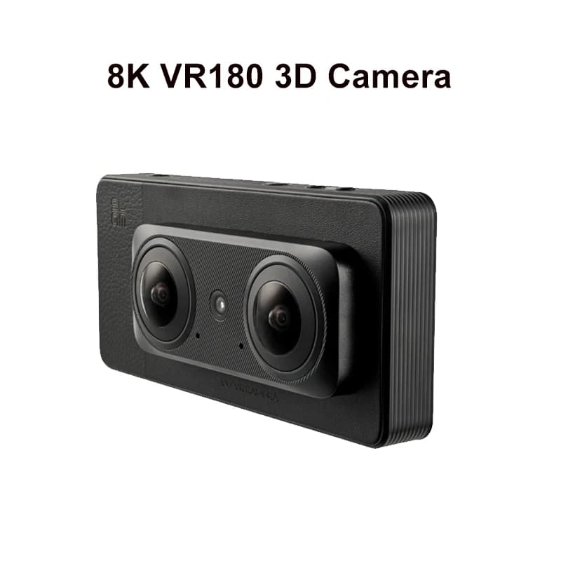 SLAM XCAM 8K 30FPS VR180 caméra 3D double capteurs CMOS 1/1.5 "10 bits couleur 6.67" caméras vidéo 3