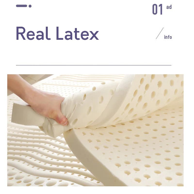 Matelas en latex naturel importé de Thaïlande, caoutchouc pur, lit de 100% m, coussin épaissi de 1.8