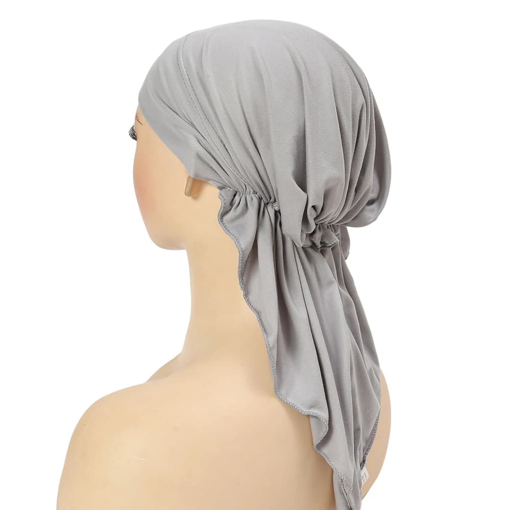 Bandeau de styliste pour femmes, solide, musulman, extensible, intérieur, Hijab, mode, Turban en Pol