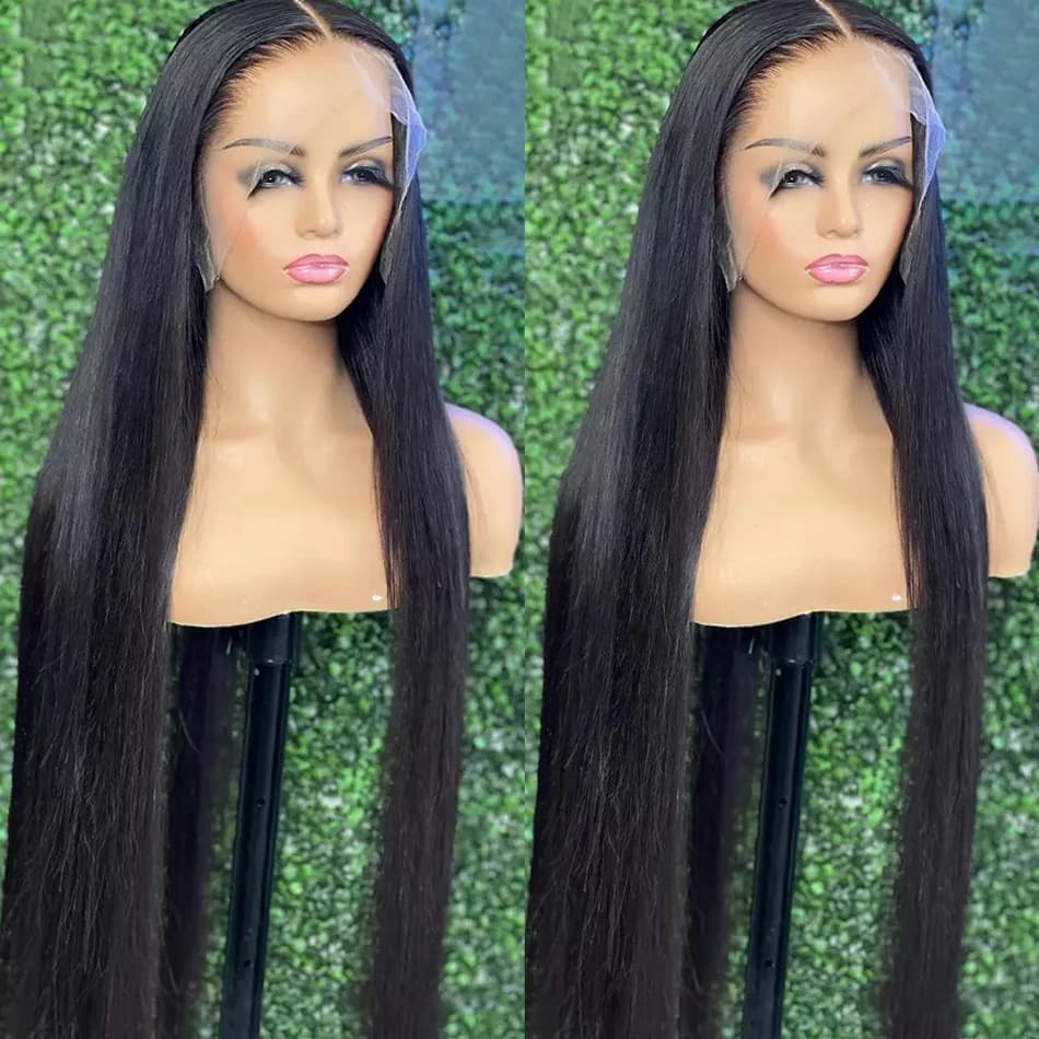 Perruques de cheveux humains frontaux en dentelle transparente HD pré plumées perruques de cheveux h
