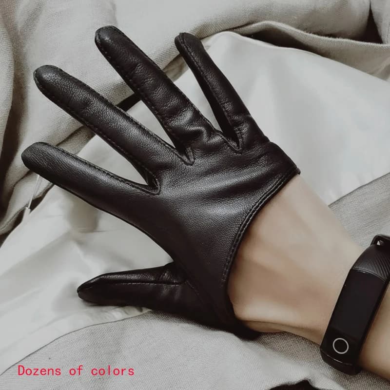 Gants de Protection Solaire en Cuir group pour Femme, Demi-l'hypothèse, en Peau de Mouton group, pou