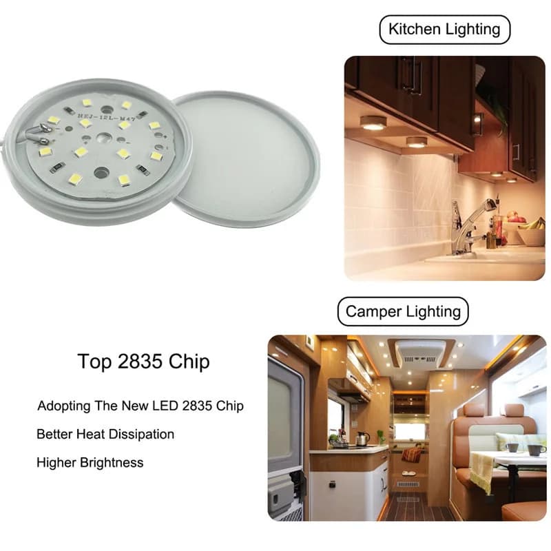 1/2/4/6/8/10 pièces éclairage intérieur bateau Camping remorque lumières LED Spot Van Camper caravan