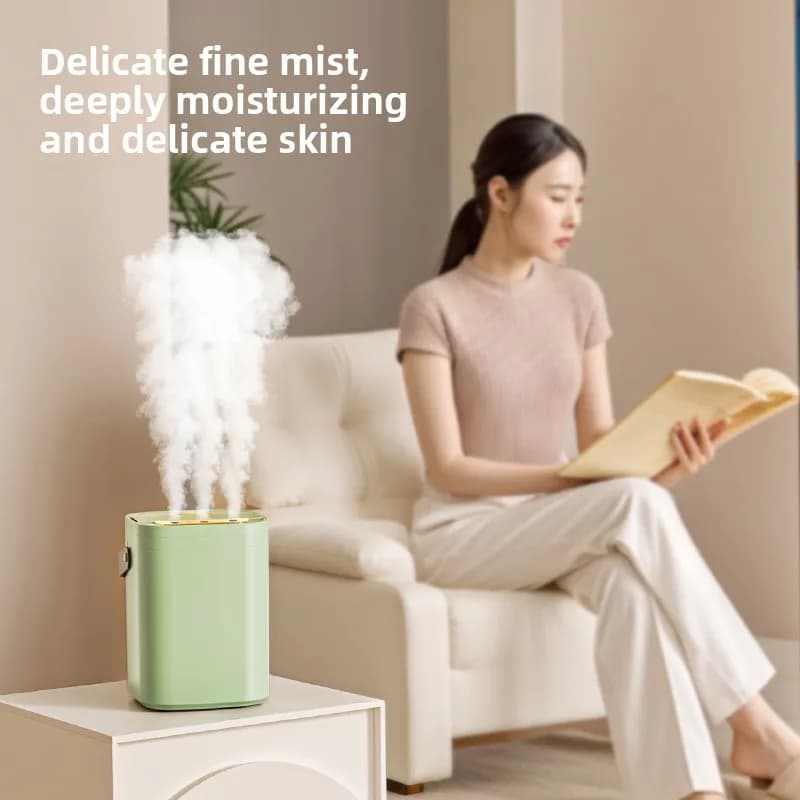 Humidificateur de veilleuse à trois buses, grande capacité 1,8 l, double filtre, machine d'aromathér