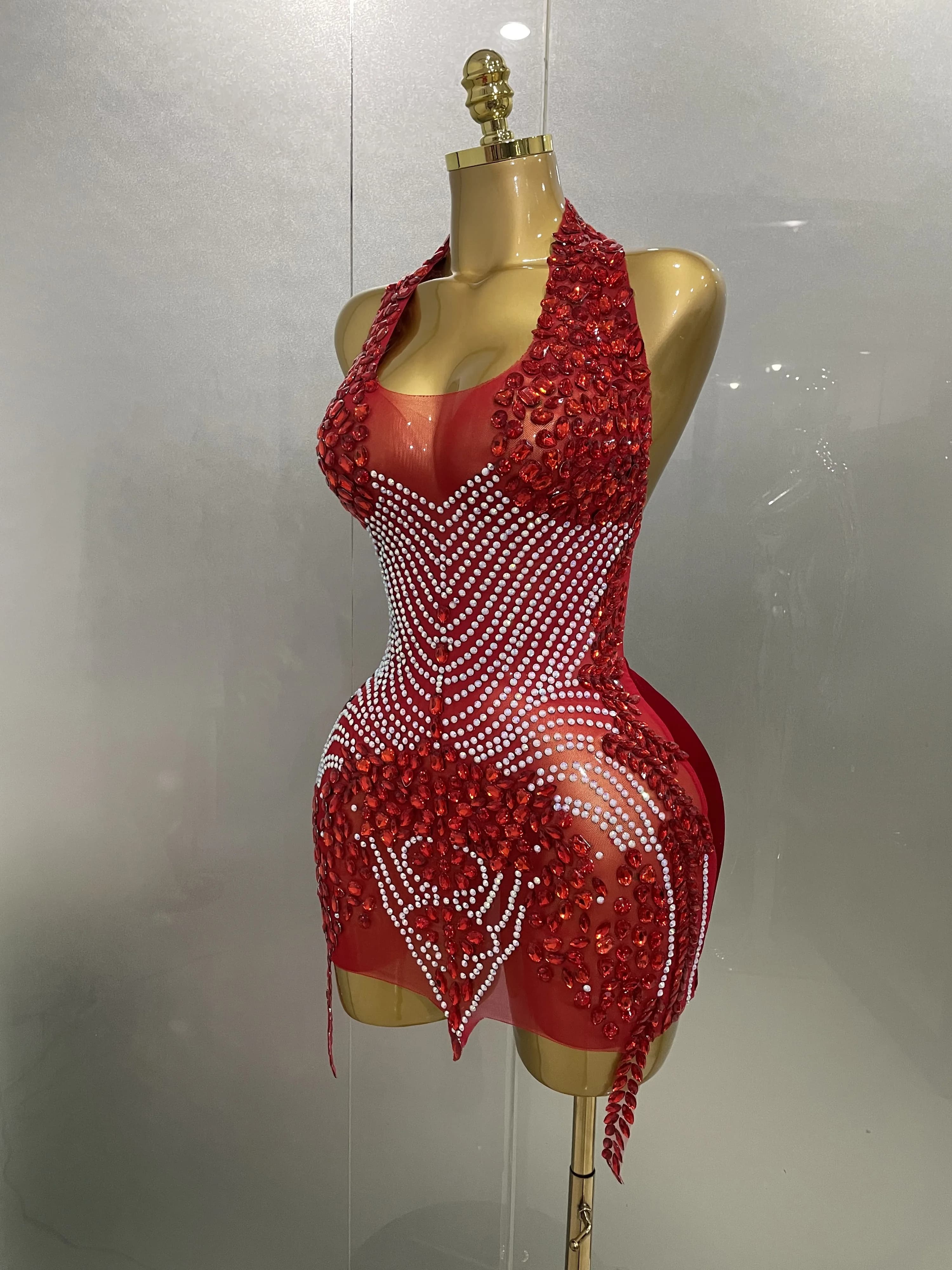 Robe courte dos nu en velours pour femme, biscuits kly, maille, tenue de soirée, Rh, fête d'annivers