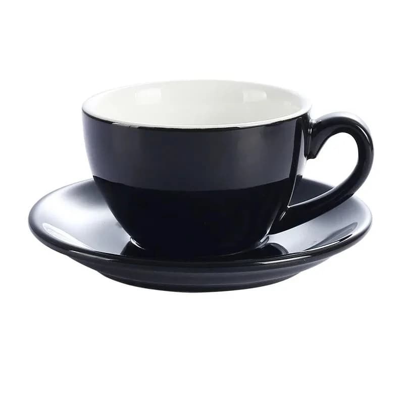 Leeseph – tasse à café en céramique avec soucoupe, ensemble à expresso moderne européen pour Latte, 