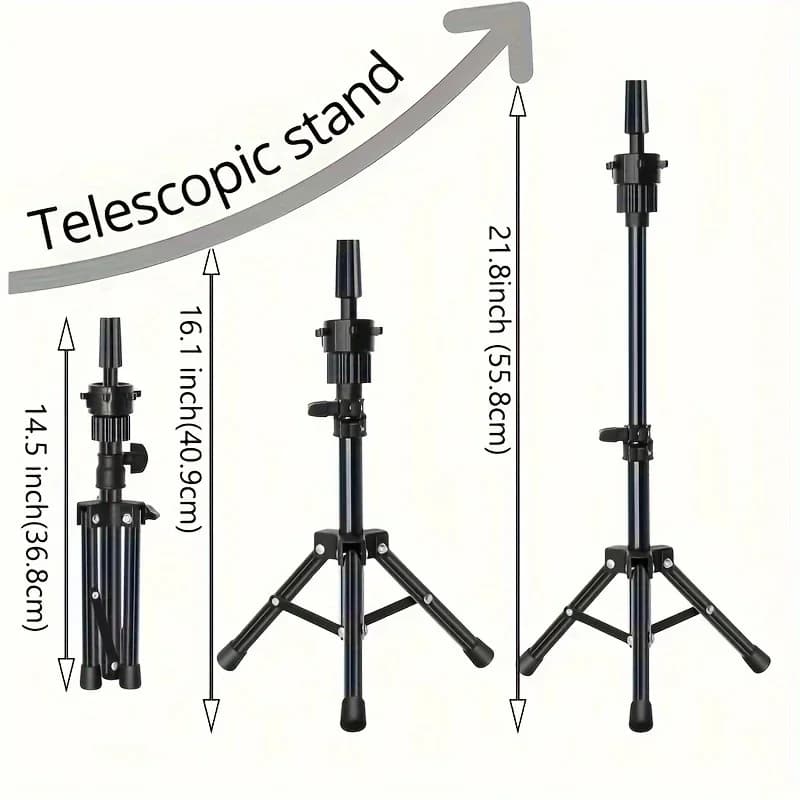 Support de tête de Mannequin réglable 36cm-56cm, trépied, support de tête de formation pour Salon de