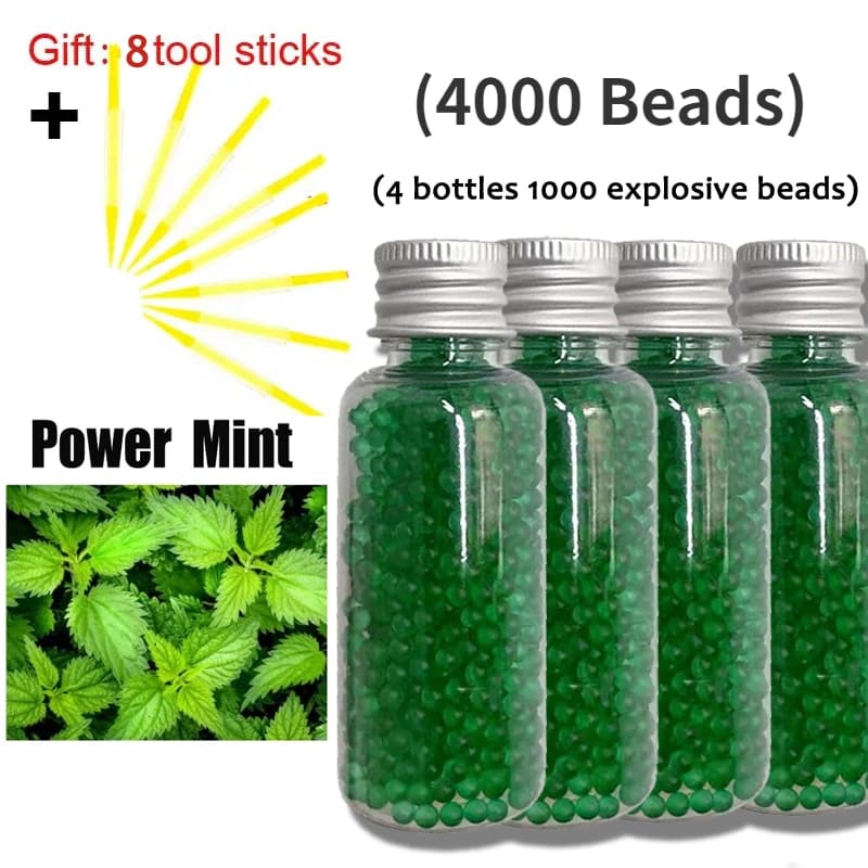 Offre spéciale 4000 pièces Explosion de Cigarette Pops perles fruits mélangés glace noire menthol go