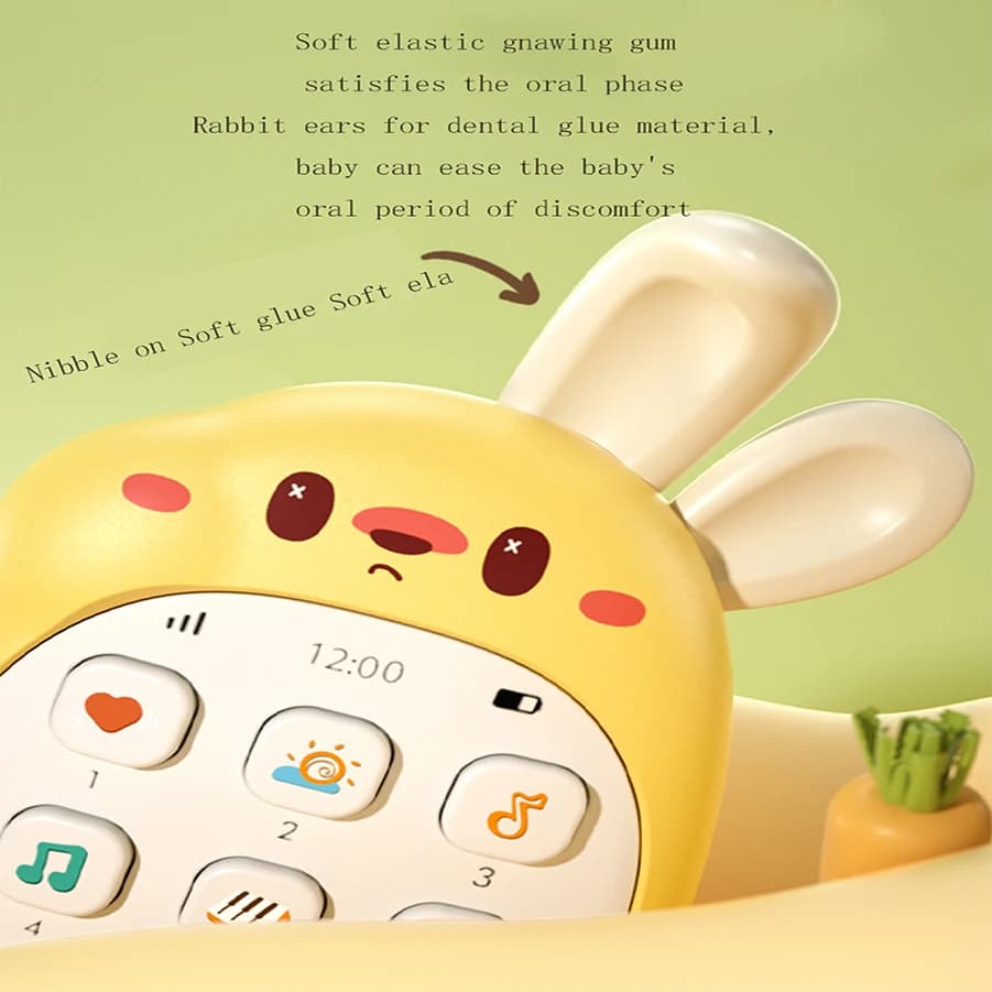 Jouets lapin pour enfants, téléphones mobiles, puzzle à croquer pour bébé, téléphone musical multifo