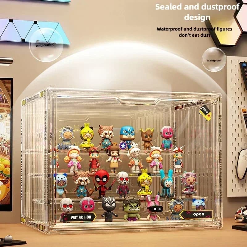 Grands modèles contenants, organisateur en acrylique pour figurines à collectionner et boîte aveugle