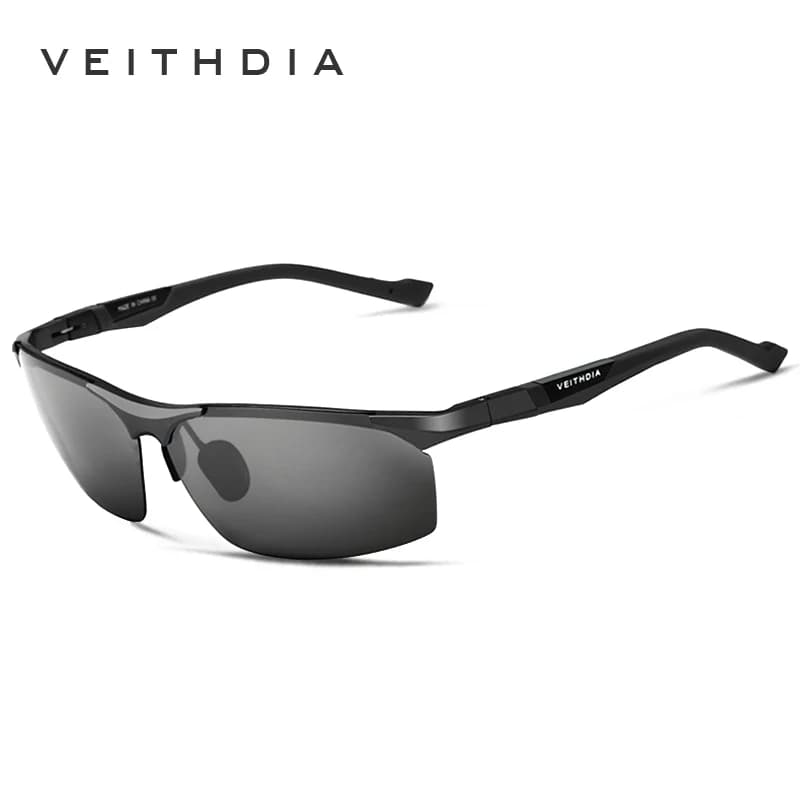 VEITHDIA-Lunettes de soleil polarisées en aluminium magnésium pour hommes, revêtement bleu miroir, l