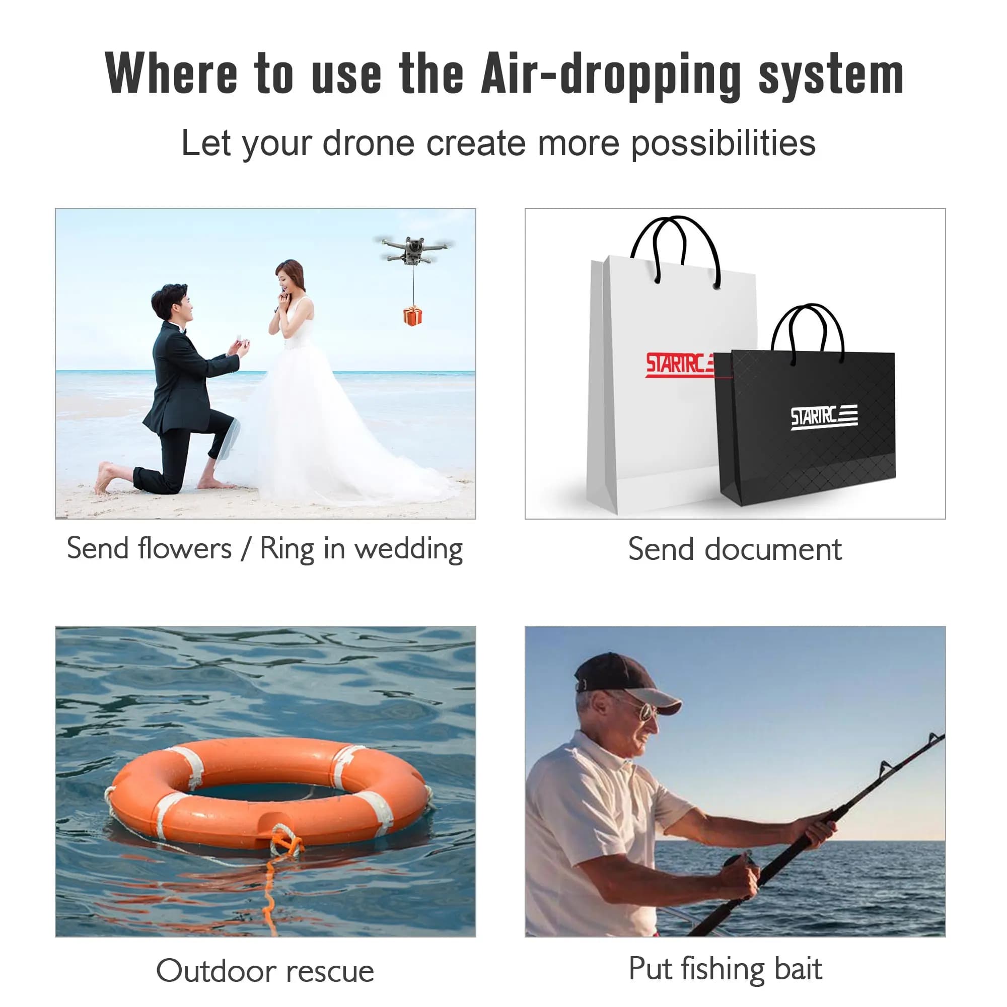 Système Airdrop 12km pour DJI Mini 3 Pro, accessoires de importateur, lanceur de charge utile, dispo