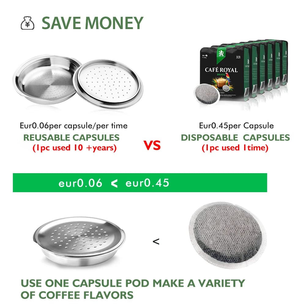 Reusable Coffee Capsule For Philips Senseo System Coffee Machine Eco-friendly Refillable Pods Espres