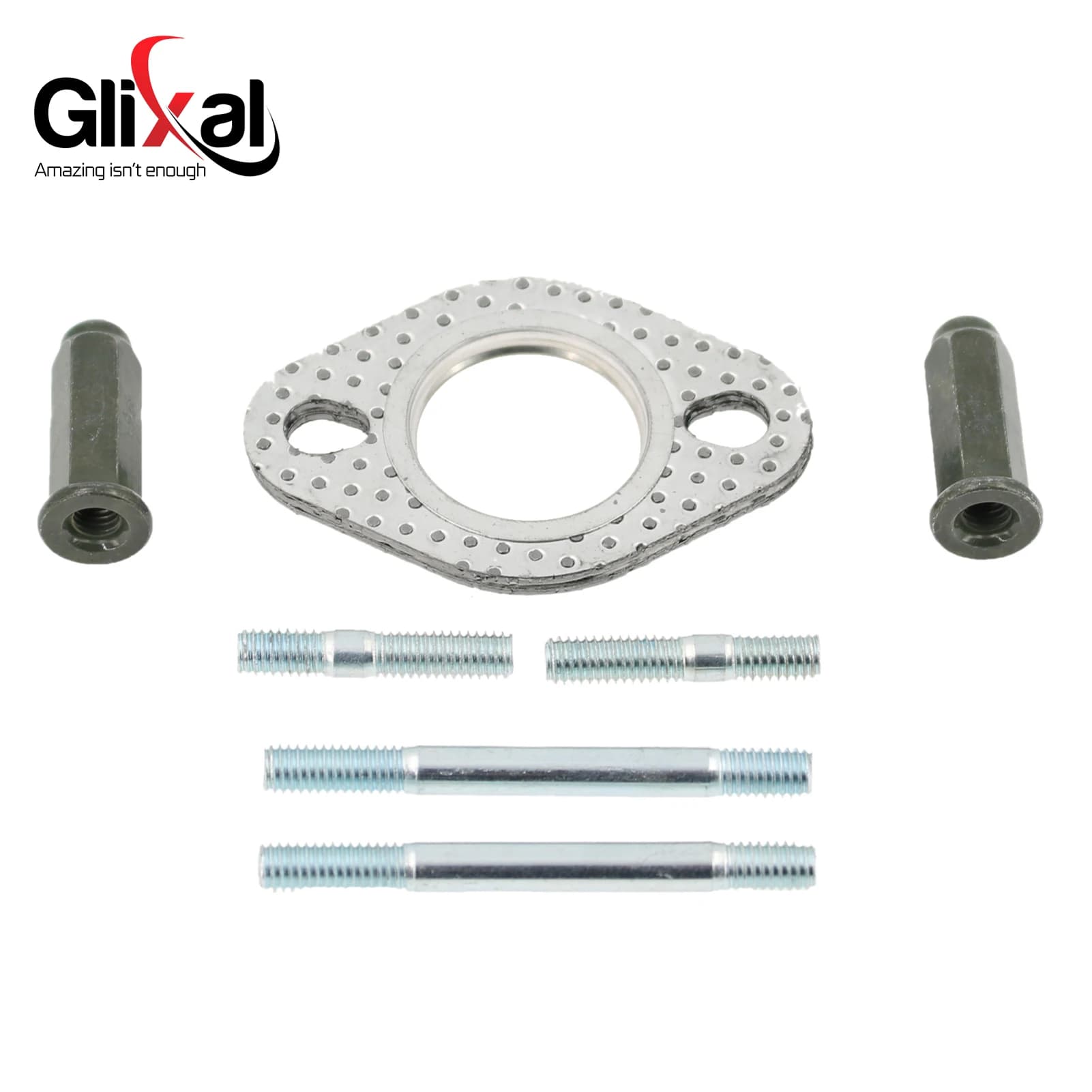 Glixal GY6 50cc 150cc Premium jeu de joints d'échappement, goujons d'admission et d'échappement, cap