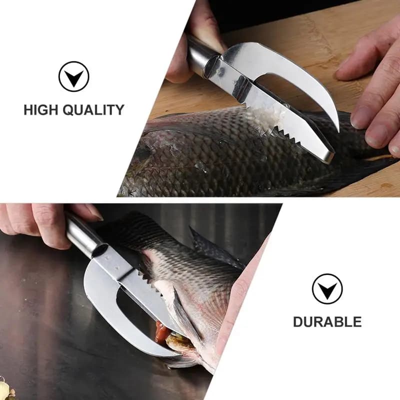Brosse à peau de poisson 2 en 1, élimine rapide, grattoir à écailles de poisson, outil de raboteuse,