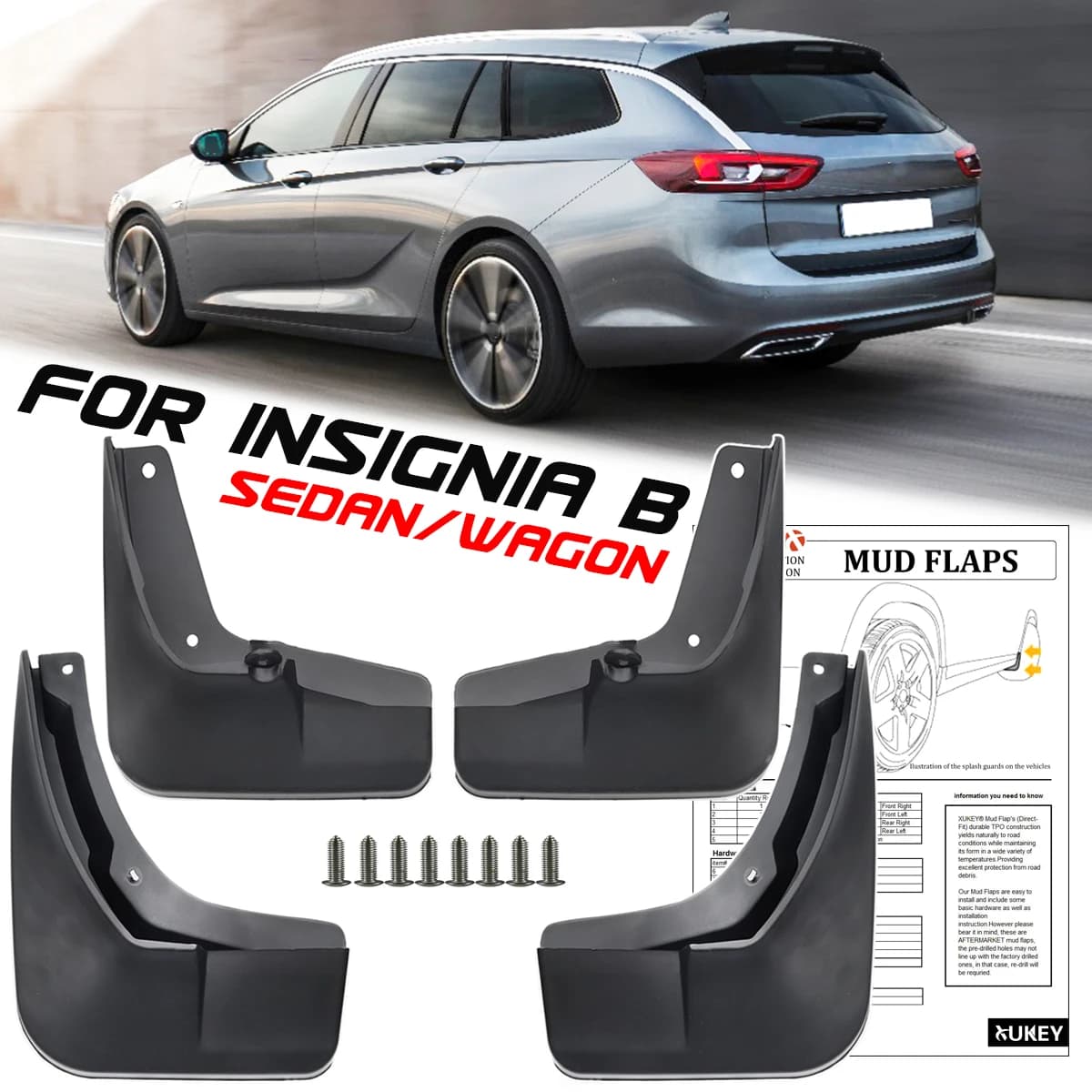 4x pour Opel Vauxhall Insignia B MK2 Buick Regal Holden marchandise 2018 - 2022 garde-boue garde-bou
