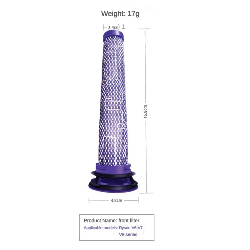 Pré-filtre et post-filtre de remplacement pour aspirateurs Dyson V7 V8, couvercle inférieur, bague d