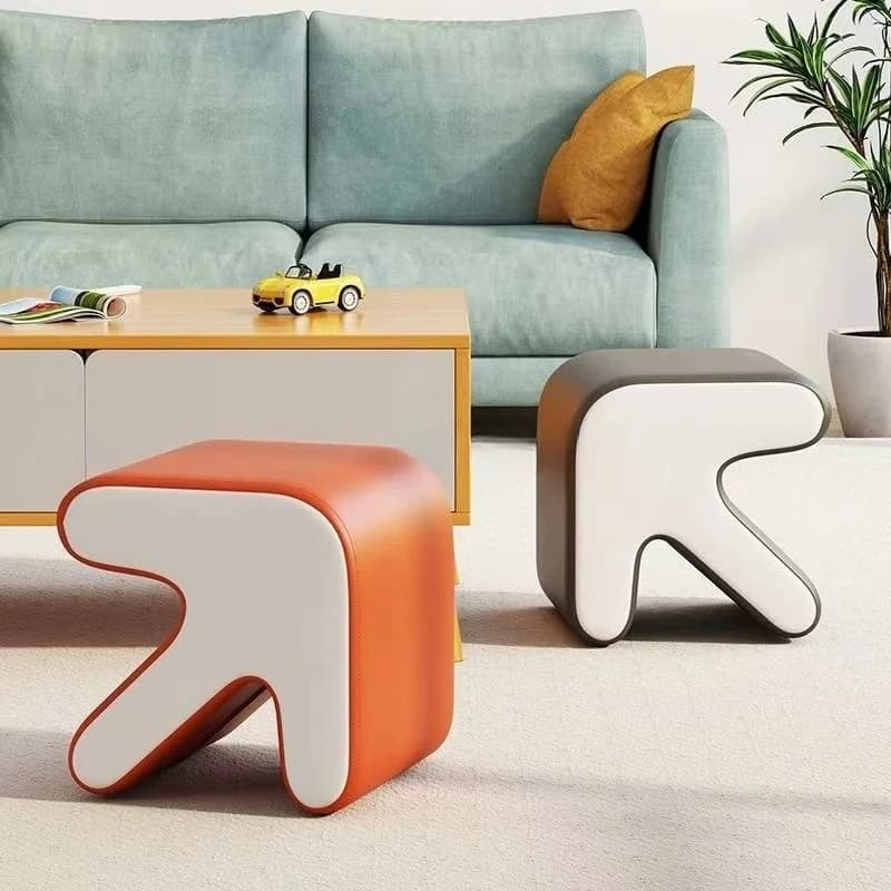 Tabourets de Dressing, chaises d'entrée en cuir, support de rangement, repose-pieds en flèche, tabou