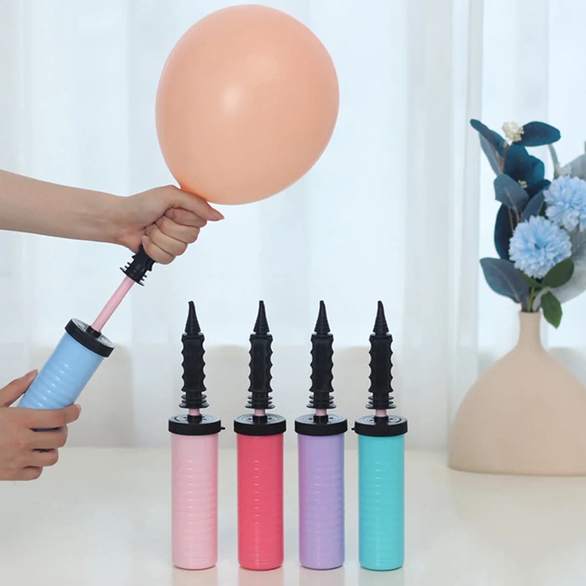 Pompe à ballons de haute qualité, gonfleur d'air, poussée manuelle, accessoires portables utiles pou