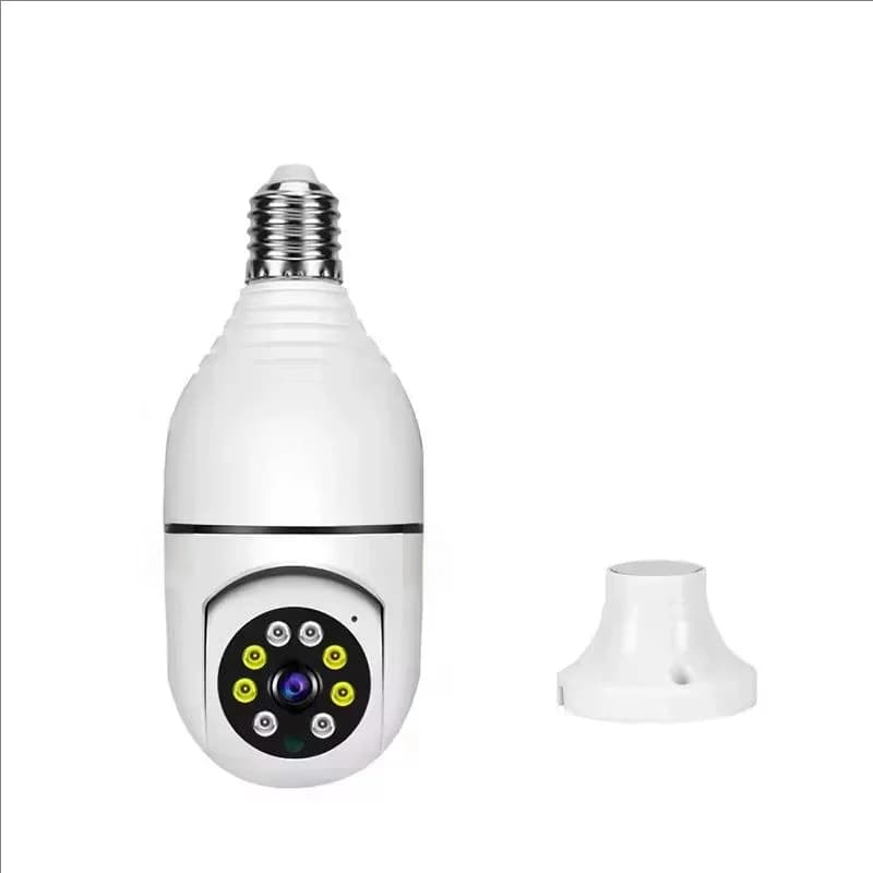 Caméra ampoule sans fil Wifi E27, caméra de sécurité Wifi à 360 degrés, vision nocturne couleur haut