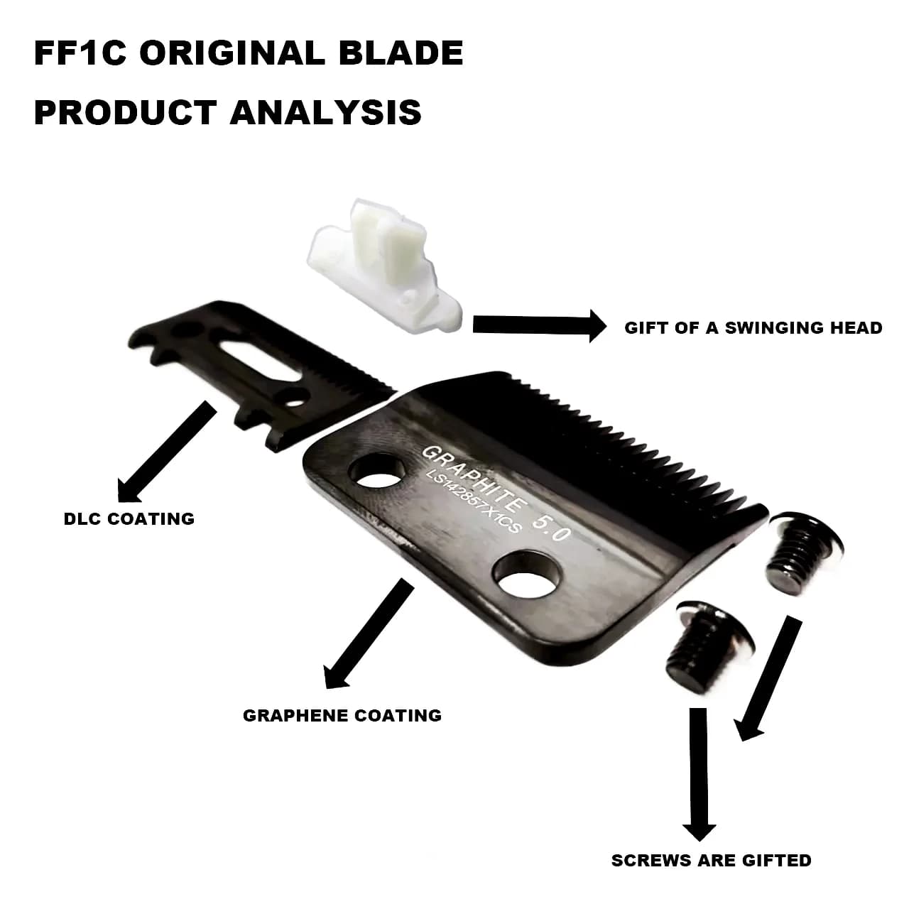 Lame de Remplacement Originale pour Tondeuse Professionnelle LENCE PRO FF/s FF1T FX870/707, Accessoi