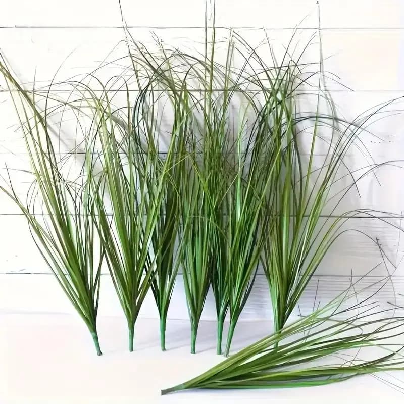 8 plantes artificielles en résine verte en forme d'oignon - Intérieur/Extérieur, parfaites pour Noël