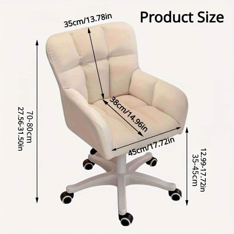 Chaise d'ordinateur, chaise pivotante pour la maison, chaise de bureau confortable, chaise longue de